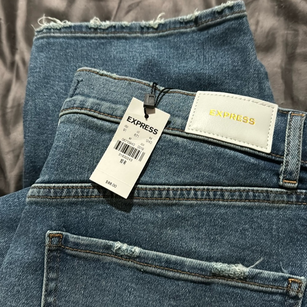 Straight ankle high rise denim from Express